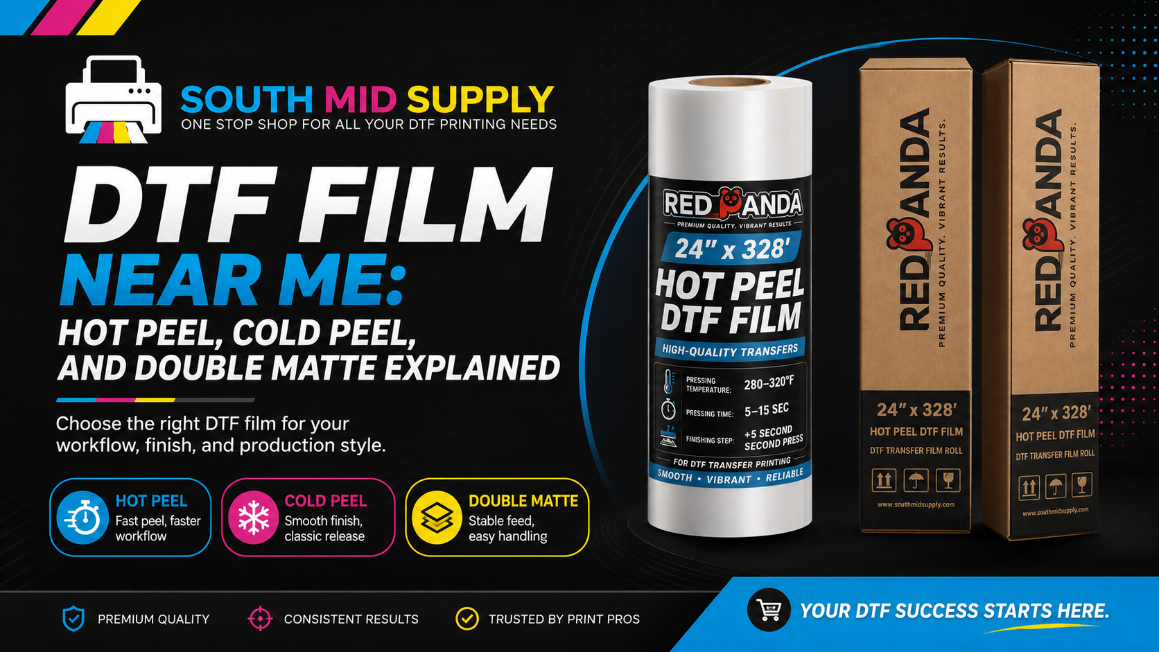 DTF Film Near Me: Hot Peel, Cold Peel & Double Matte Explained