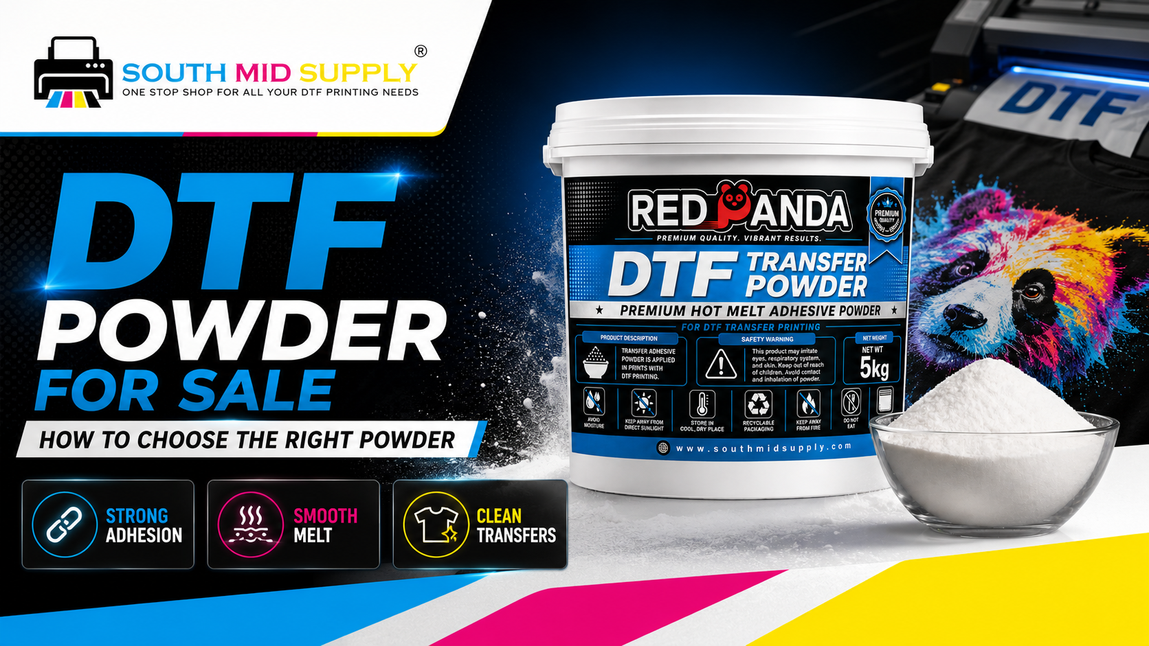 DTF Powder for Sale: How to Choose the Right Powder | South Mid Supply