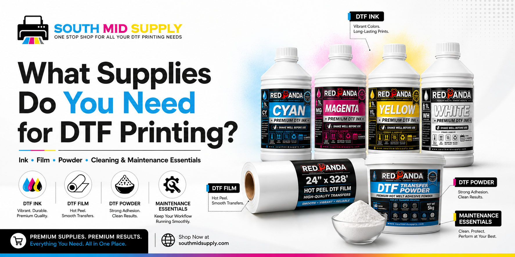 What Supplies Do You Need for DTF Printing? | South Mid Supply