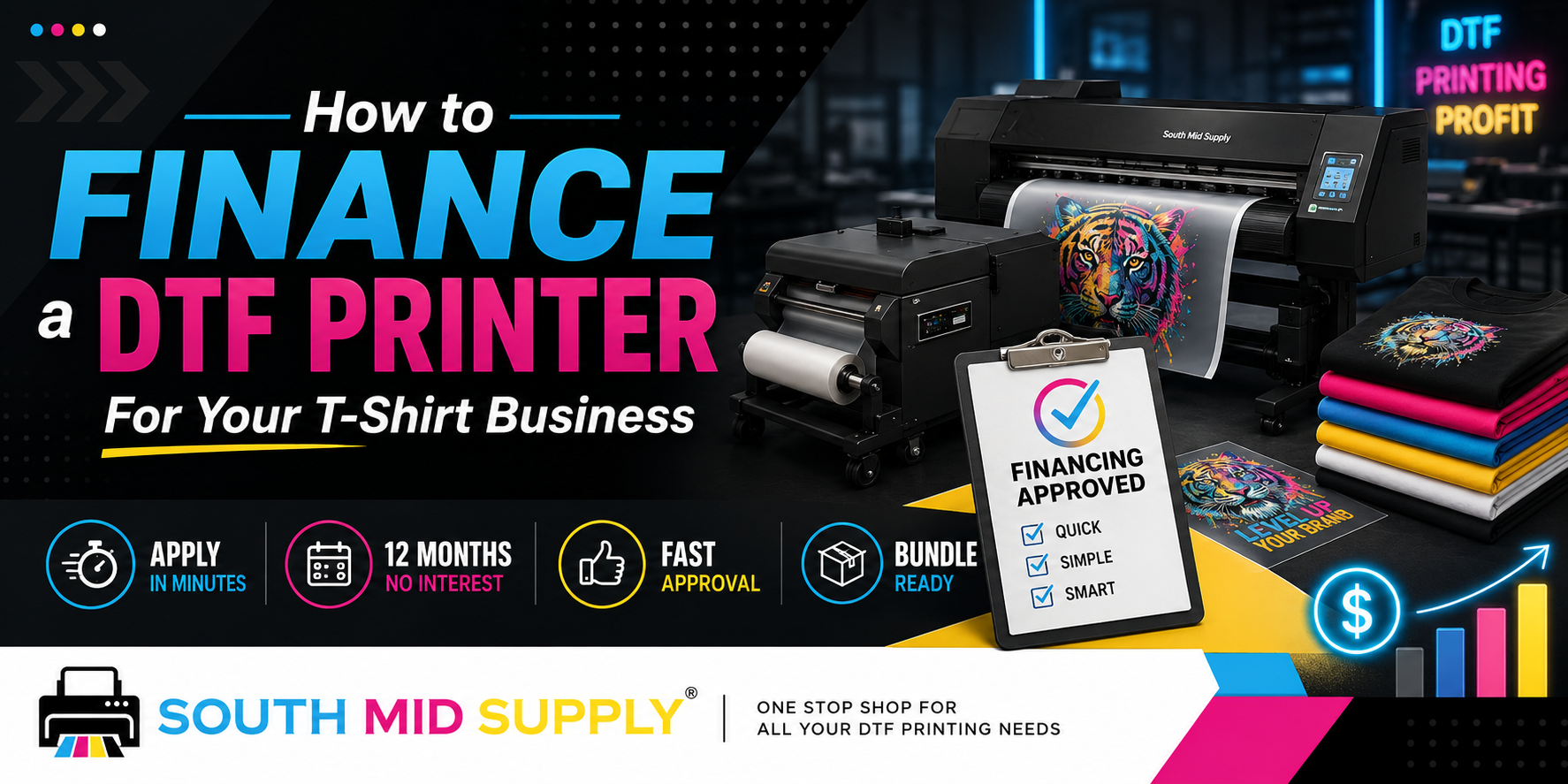 How to Finance a DTF Printer for Your T-Shirt Business | South Mid Supply