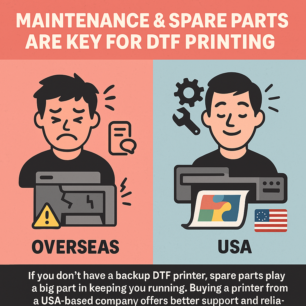 Why Maintenance & Spare Parts Are the Backbone of a Successful DTF Printing Business