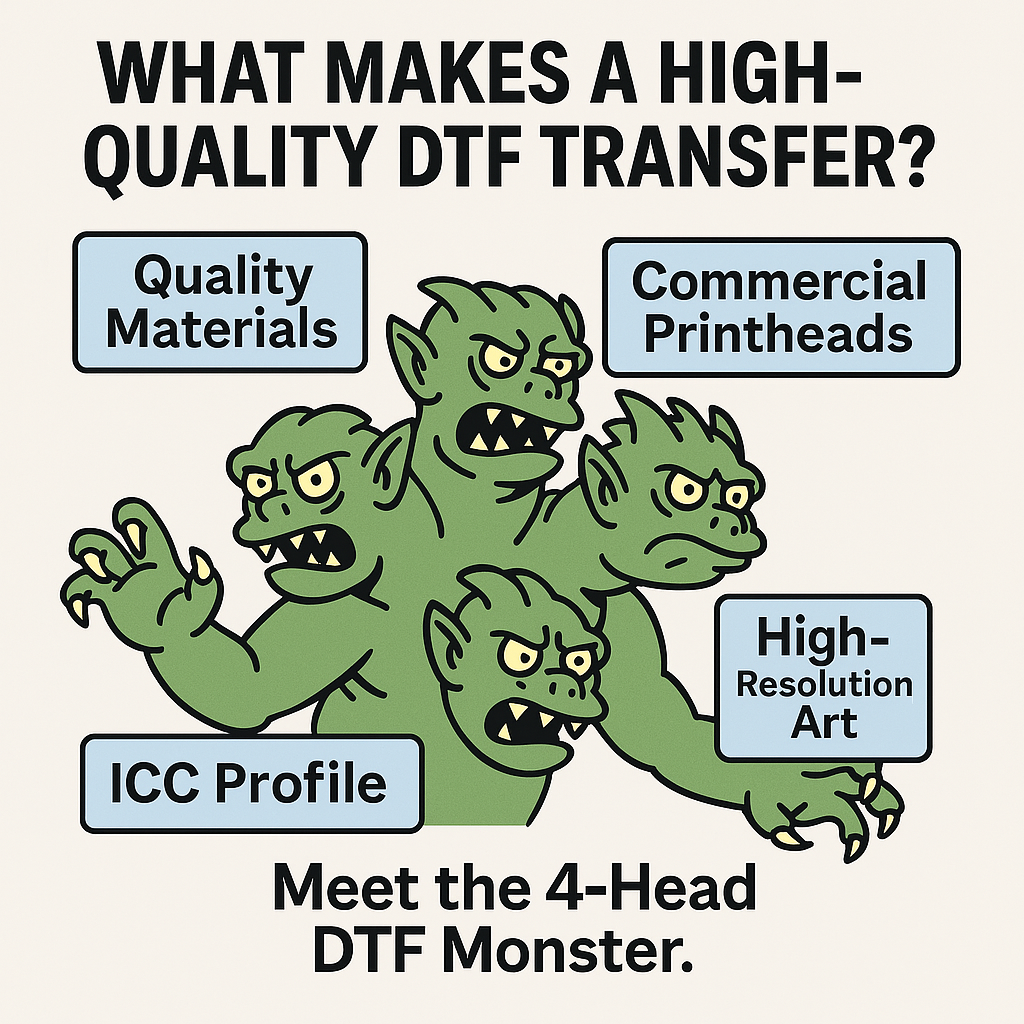 What Makes a High-Quality DTF Transfer? Meet the 4-Head DTF Monster.