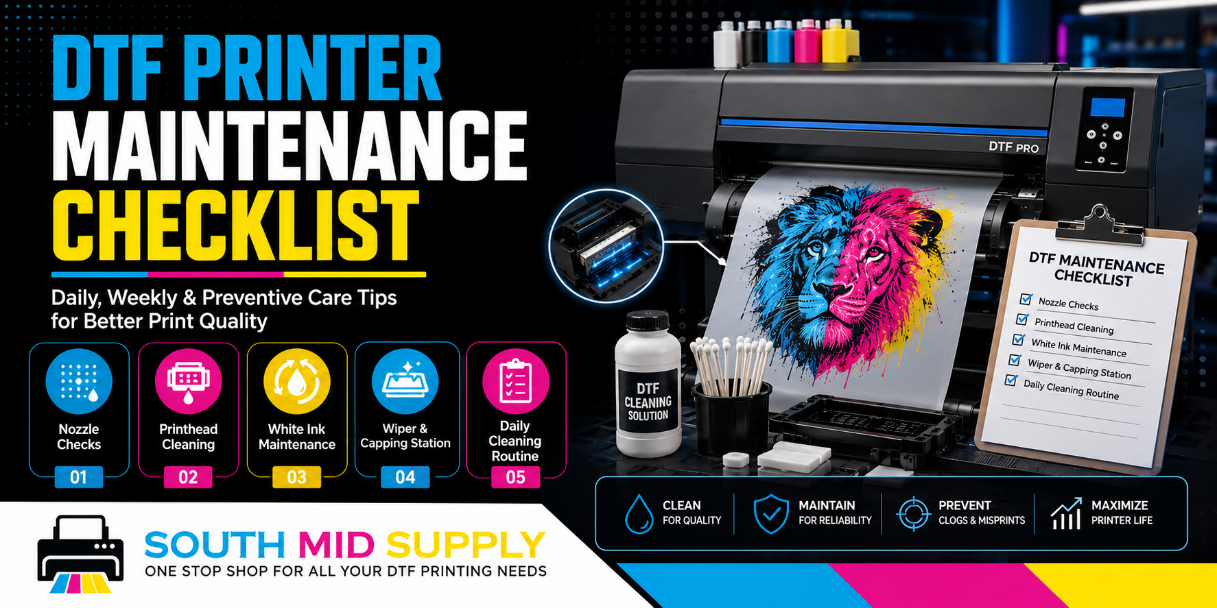 DTF Printer Maintenance Checklist | Daily, Weekly & Preventive Care Tips