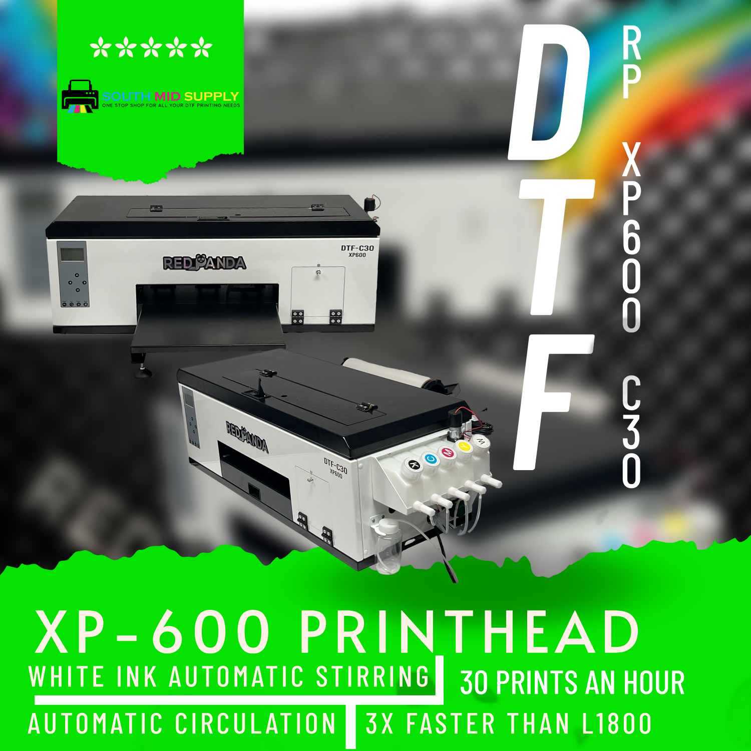 RED PANDA DTF PRINTER AR-11 COMPLETE SET (roll Function)